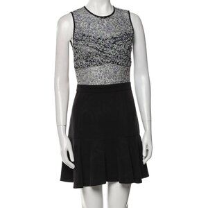 MANOUSH Embellished Mini Dress - Silver/Black